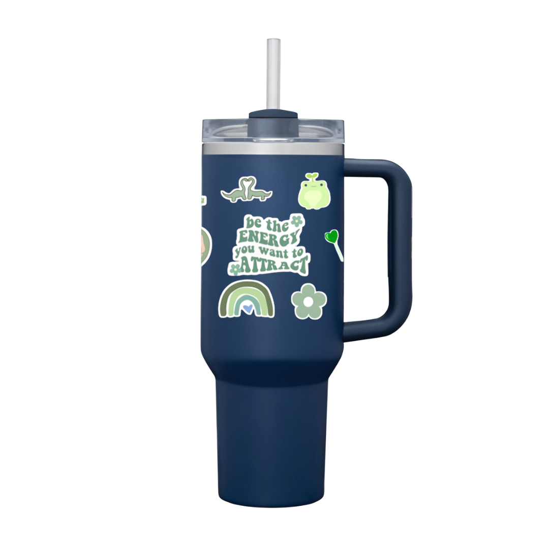 The Matcha Magic Tumbler - Memories InsiteGREEN STICKER TUMBLER-BLUE STAN